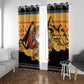 Egypt Christmas Window Curtain Pharaoh Santa Pyramids Eye of Horus and Ancient Egyptian - African Pride