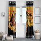 Egypt Christmas Window Curtain Pharaoh Santa Pyramids Eye of Horus and Ancient Egyptian - African Pride