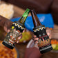 Egypt Christmas 4 in 1 Can Cooler Tumbler Santa Cat Sleigh Reindeer Christmas Tree and Ancient Hieroglyphic - African Pride