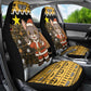 Egypt Christmas Car Seat Cover Santa Cat Sleigh Reindeer Christmas Tree and Ancient Hieroglyphic - African Pride