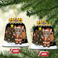 Egypt Christmas Ceramic Ornament Santa Cat Sleigh Reindeer Christmas Tree and Ancient Hieroglyphic - African Pride