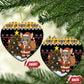 Egypt Christmas Ceramic Ornament Santa Cat Sleigh Reindeer Christmas Tree and Ancient Hieroglyphic - African Pride
