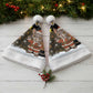 Egypt Christmas Santa Hat Santa Cat Sleigh Reindeer Christmas Tree and Ancient Hieroglyphic - African Pride