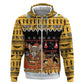 Egypt Christmas Hoodie Santa Cat Sleigh Reindeer Christmas Tree and Ancient Hieroglyphic - African Pride