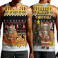 Egypt Christmas Men Tank Top Santa Cat Sleigh Reindeer Christmas Tree and Ancient Hieroglyphic - African Pride