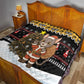 Egypt Christmas Quilt Santa Cat Sleigh Reindeer Christmas Tree and Ancient Hieroglyphic - African Pride
