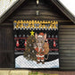 Egypt Christmas Quilt Santa Cat Sleigh Reindeer Christmas Tree and Ancient Hieroglyphic - African Pride