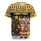 Egypt Christmas Rugby Jersey Santa Cat Sleigh Reindeer Christmas Tree and Ancient Hieroglyphic - African Pride