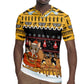 Egypt Christmas Rugby Jersey Santa Cat Sleigh Reindeer Christmas Tree and Ancient Hieroglyphic - African Pride