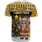Egypt Christmas T shirt Santa Cat Sleigh Reindeer Christmas Tree and Ancient Hieroglyphic - African Pride