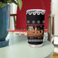 Egypt Christmas Tumbler Cup Santa Cat Sleigh Reindeer Christmas Tree and Ancient Hieroglyphic - African Pride