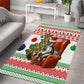 Madagascar Christmas Area Rug Lemur Santa Hat Holiday Tree - African Pride