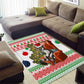 Madagascar Christmas Area Rug Lemur Santa Hat Holiday Tree - African Pride