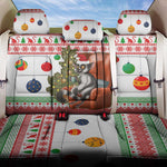 Madagascar Christmas Back Car Seat Cover Lemur Santa Hat Holiday Tree - African Pride