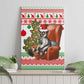 Madagascar Christmas Canvas Wall Art Lemur Santa Hat Holiday Tree - African Pride