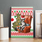 Madagascar Christmas Canvas Wall Art Lemur Santa Hat Holiday Tree - African Pride