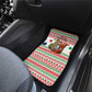 Madagascar Christmas Car Mats Lemur Santa Hat Holiday Tree - African Pride