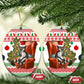 Madagascar Christmas Ceramic Ornament Lemur Santa Hat Holiday Tree - African Pride