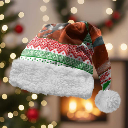 Madagascar Christmas Santa Hat Lemur Santa Hat Holiday Tree - African Pride