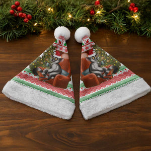Madagascar Christmas Santa Hat Lemur Santa Hat Holiday Tree - African Pride