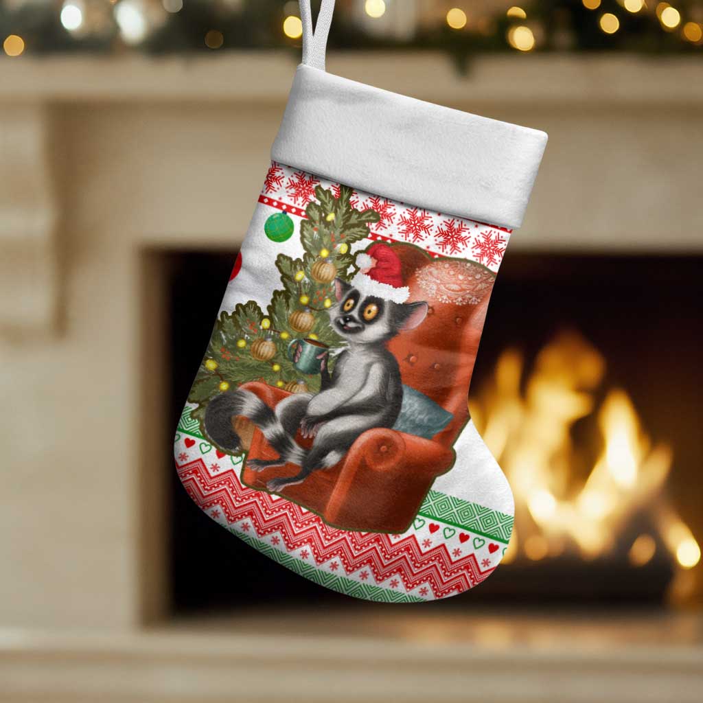 Madagascar Christmas Stocking Lemur Santa Hat Holiday Tree - African Pride