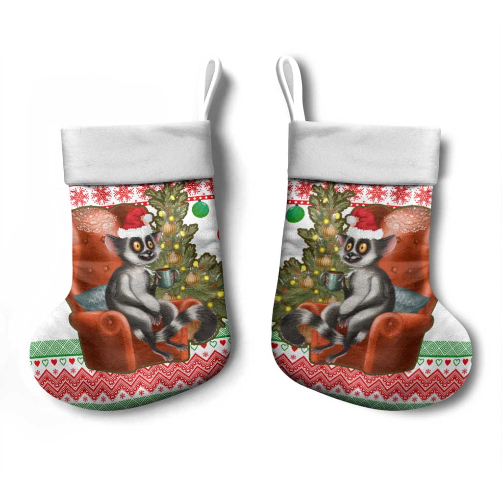 Madagascar Christmas Stocking Lemur Santa Hat Holiday Tree - African Pride
