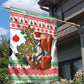 Madagascar Christmas Garden Flag Lemur Santa Hat Holiday Tree - African Pride