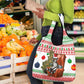 Madagascar Christmas Grocery Bag Lemur Santa Hat Holiday Tree - African Pride