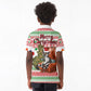 Madagascar Christmas Kid Polo Shirt Lemur Santa Hat Holiday Tree - African Pride