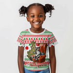 Madagascar Christmas Kid T shirt Lemur Santa Hat Holiday Tree - African Pride