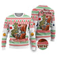 Madagascar Christmas Ugly Christmas Sweater Lemur Santa Hat Holiday Tree - African Pride