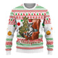 Madagascar Christmas Ugly Christmas Sweater Lemur Santa Hat Holiday Tree - African Pride