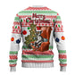 Madagascar Christmas Ugly Christmas Sweater Lemur Santa Hat Holiday Tree - African Pride