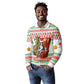 Madagascar Christmas Long Sleeve Polo Shirt Lemur Santa Hat Holiday Tree - African Pride