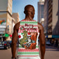 Madagascar Christmas Men Tank Top Lemur Santa Hat Holiday Tree - African Pride