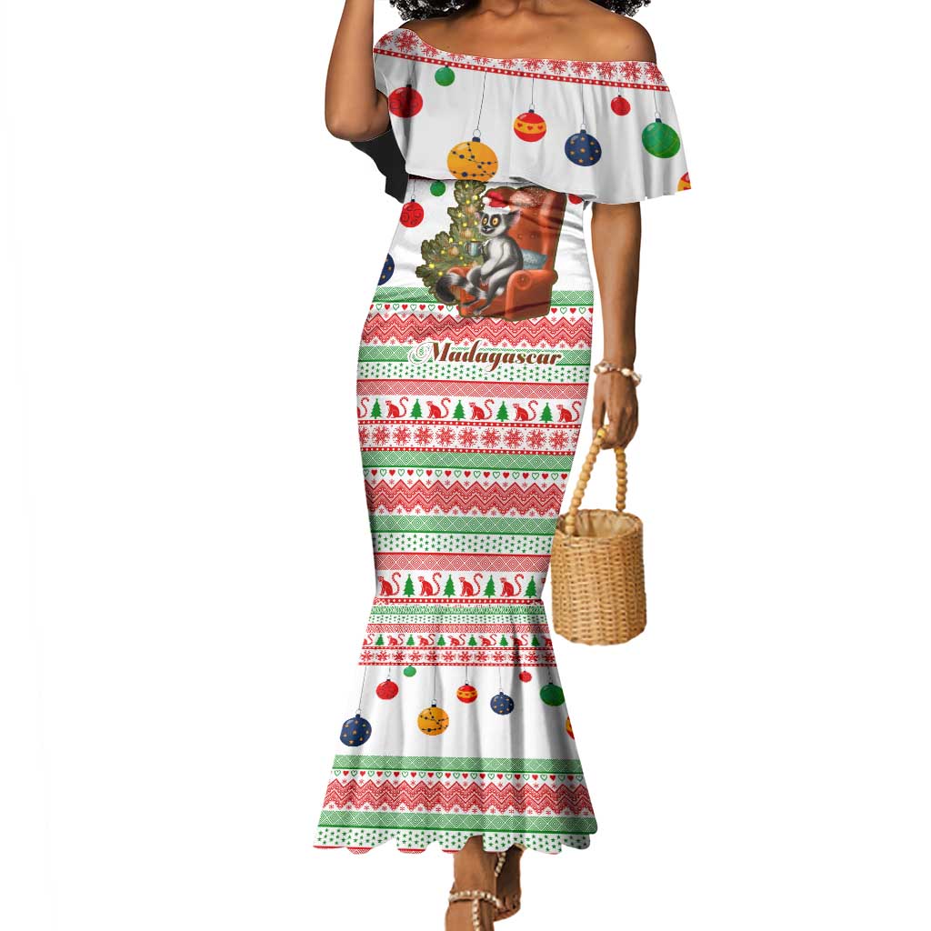 Madagascar Christmas Mermaid Dress Lemur Santa Hat Holiday Tree - African Pride