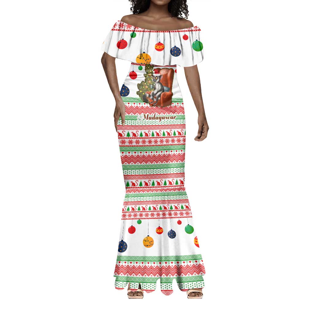 Madagascar Christmas Mermaid Dress Lemur Santa Hat Holiday Tree - African Pride