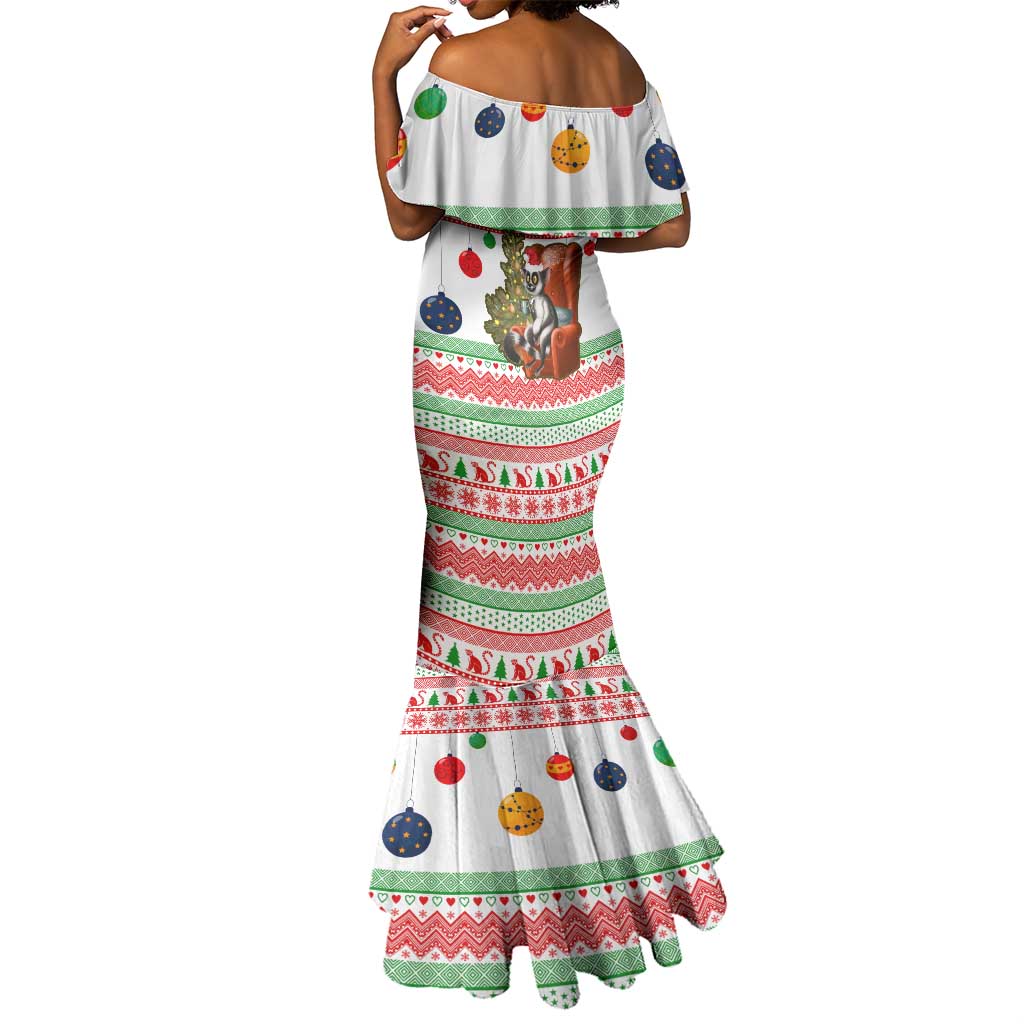 Madagascar Christmas Mermaid Dress Lemur Santa Hat Holiday Tree - African Pride