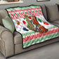 Madagascar Christmas Quilt Lemur Santa Hat Holiday Tree - African Pride