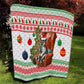 Madagascar Christmas Quilt Lemur Santa Hat Holiday Tree - African Pride