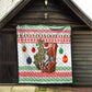 Madagascar Christmas Quilt Lemur Santa Hat Holiday Tree - African Pride