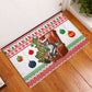 Madagascar Christmas Rubber Doormat Lemur Santa Hat Holiday Tree - African Pride