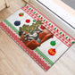 Madagascar Christmas Rubber Doormat Lemur Santa Hat Holiday Tree - African Pride