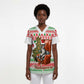 Madagascar Christmas Scrub Top Lemur Santa Hat Holiday Tree - African Pride