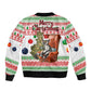Madagascar Christmas Sleeve Zip Bomber Jacket Lemur Santa Hat Holiday Tree - African Pride