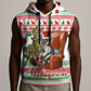Madagascar Christmas Sleeveless Hoodie Lemur Santa Hat Holiday Tree - African Pride