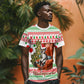 Madagascar Christmas T shirt Lemur Santa Hat Holiday Tree - African Pride