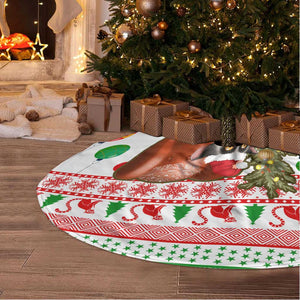 Madagascar Christmas Tree Skirt Lemur Santa Hat Holiday Tree - African Pride