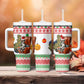 Madagascar Christmas Tumbler With Handle Lemur Santa Hat Holiday Tree - African Pride