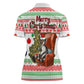 Madagascar Christmas Women Polo Shirt Lemur Santa Hat Holiday Tree - African Pride
